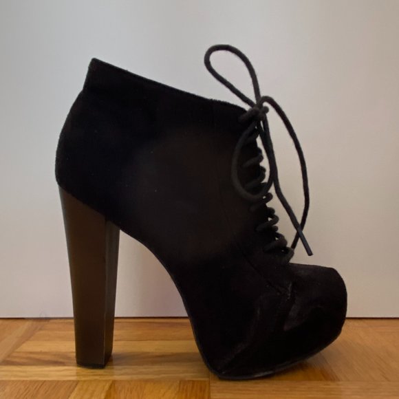 5-Inch Suede Pumps || Black - Picture 6 of 7